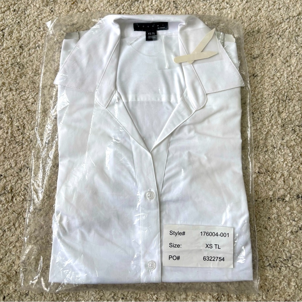 Fourmy White Button Down Shirt